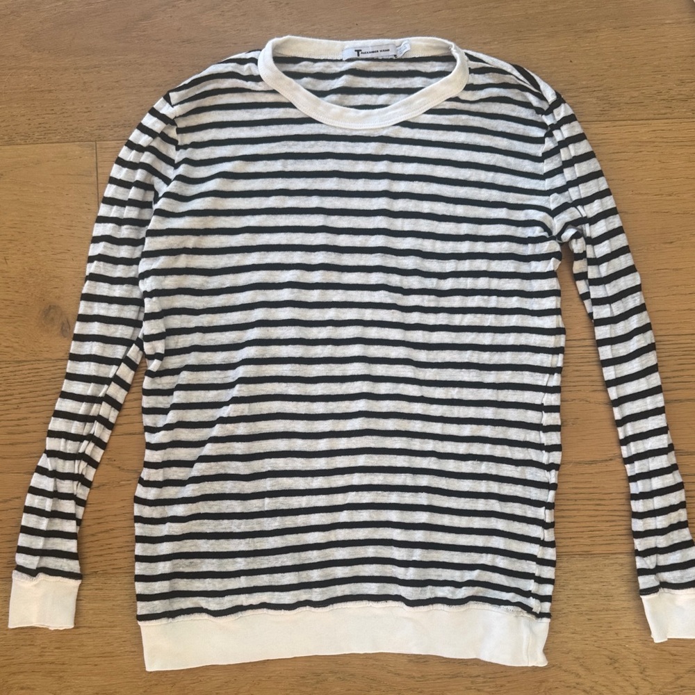 Alexander Wang Black and White Striped Top